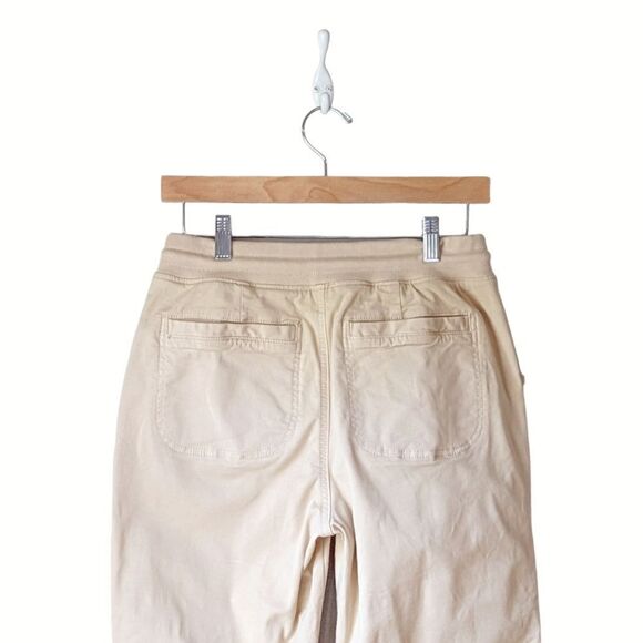 Faherty Traveler Drawstring Pants XS Sandstone Beige Stretch Twill Lounge Casual - Picture 10 of 15